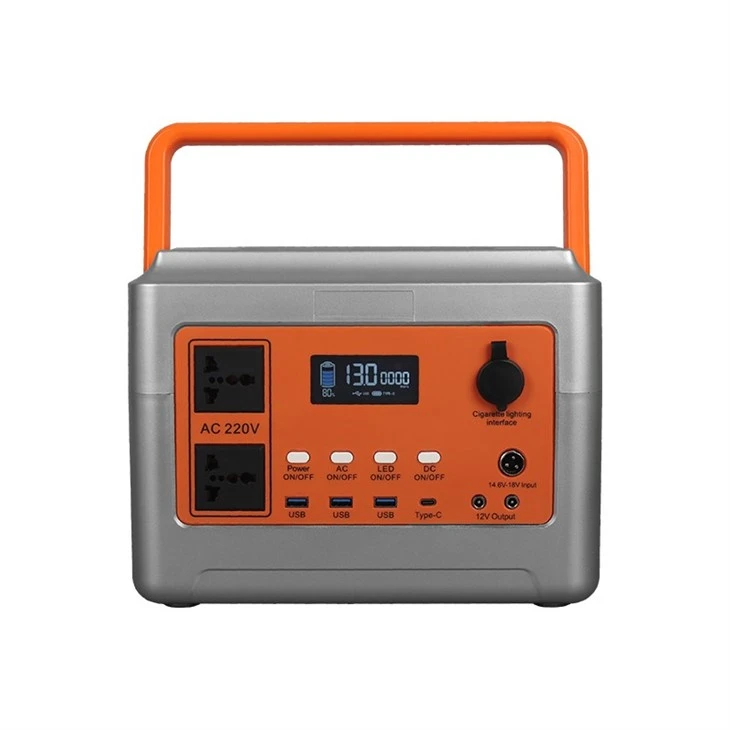 Mobile Power Bank 600W 12.8V 50Ah LiFePo4 Battery Outdoor Camping Photovoltaic And Wireless Charge Cigar Lighter