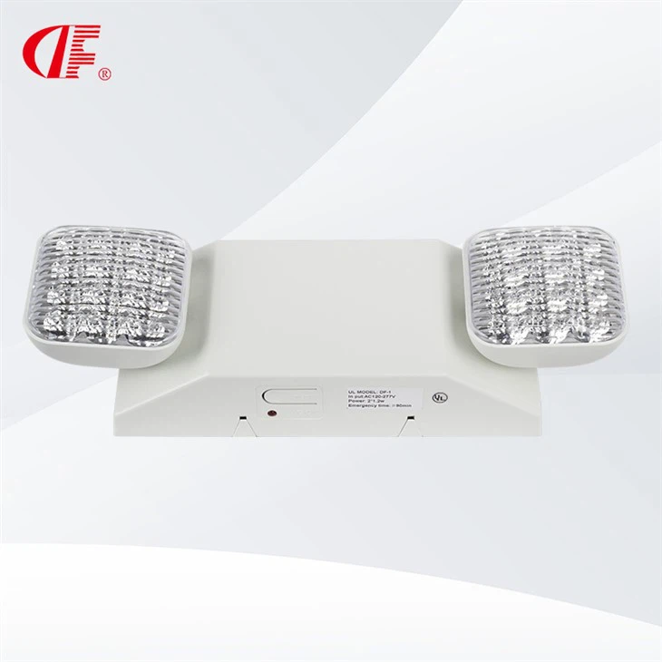 DF-1 Led Two Head Emergency Light, Battery Back Up, Exit Sign Combo UL, 6-Pack