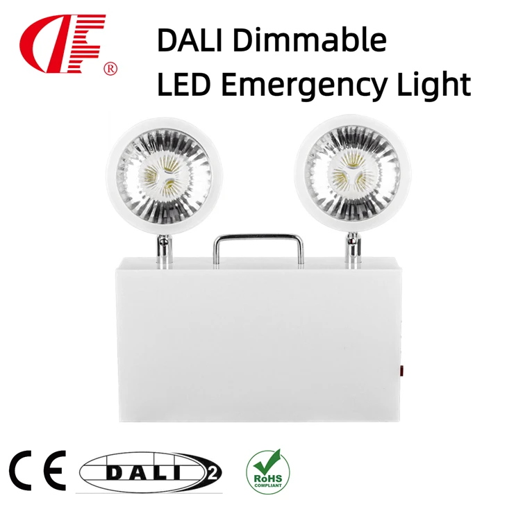 DALI-2 Dual Head LED Emergency Light 2×3W With Li-ion Battery Backup 3-Hour Emergency Duration