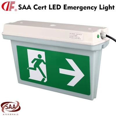 AUEXLED-01 Double Side Running Man Right SAA Exit Sign LED 3W Emergency Light LP65 Waterproof