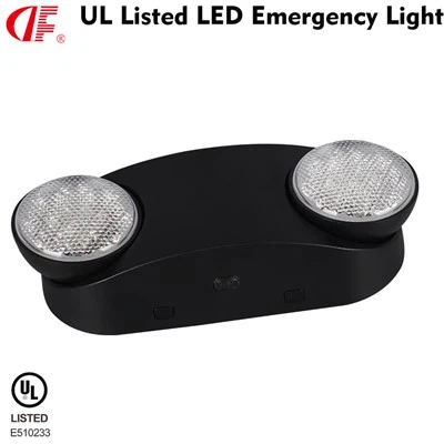 DF-10 UL Listed Black Housing Two Adjustable Head Emergency Light