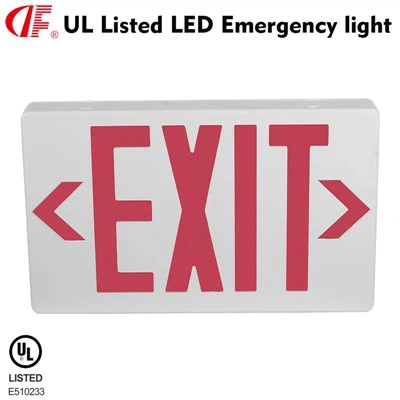 DF-3 UL 924 Approved LED Double Face Exit Sign Light Battery Backup Commercial Grade Hardwired Red Letter AC120/277V