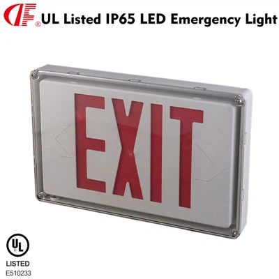 DF-3 Wet Location Rated IP65 Waterproof UL Certificate LED Emergency Red Exit Sign