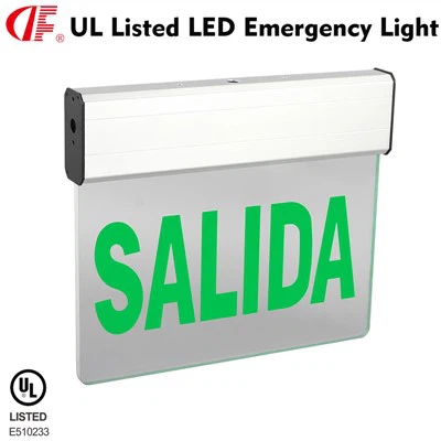 DF-3G Salida LED UL Listed Dual Voltage LED Emergency Light Exit Sign Board Green Exit Light