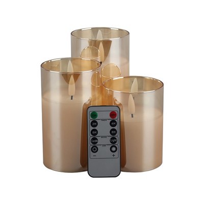 LED Flameless Candles Electronic Candle Lights1 Set Of 3 With Remote Control