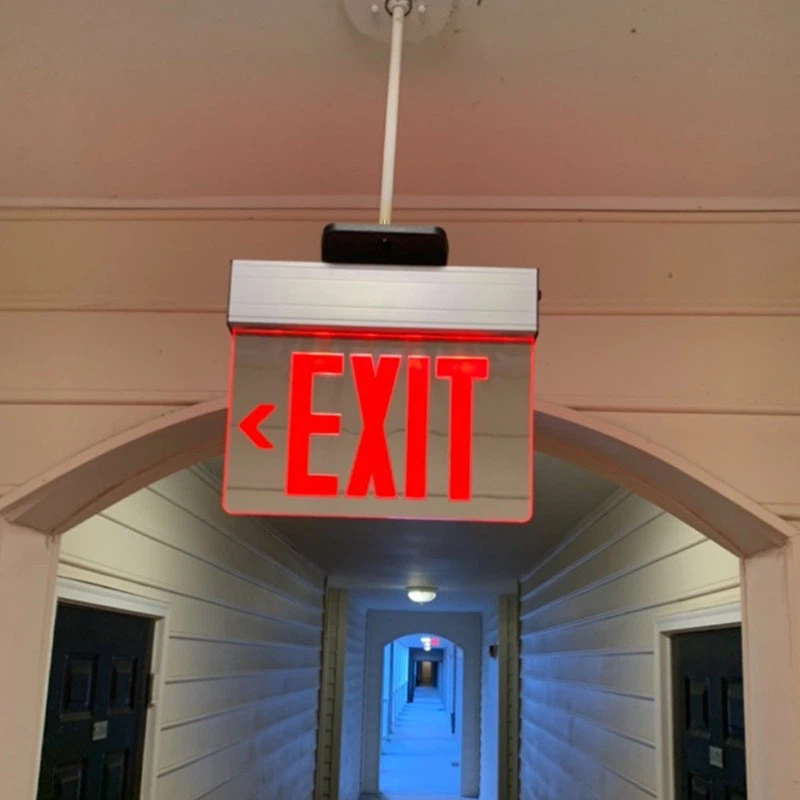 UL Listed Arabic LED Edge-Lit Exit Sign Light For Emergency Lighting Ceiling Mounted