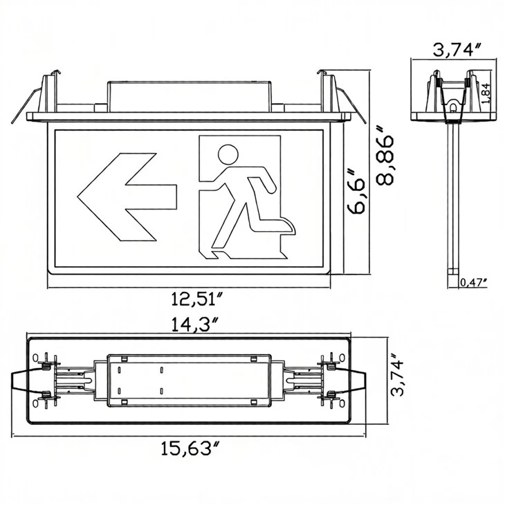 DF-2G emergency light size