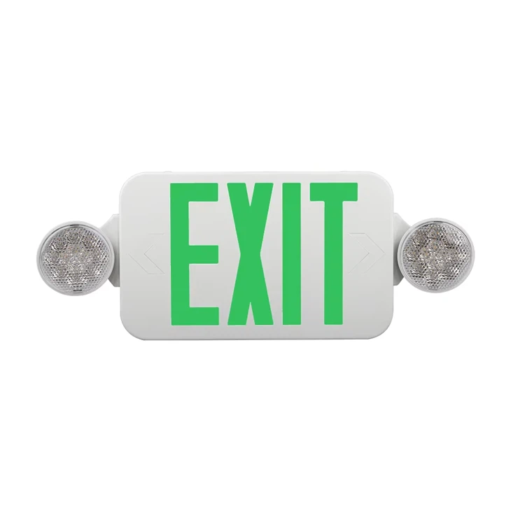 Wholesale UL Listed Double Side Exit Sign Light With Rechargeable NI-CD Battery And Twin Spot 2*1.2W 90mins